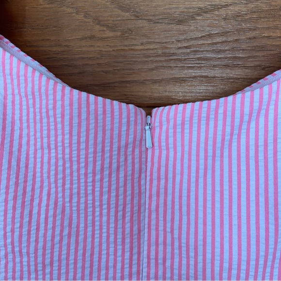Lilly Pulitzer Devina pink and white seersucker striped ruffle sleeve mini dress - Picture 5 of 7